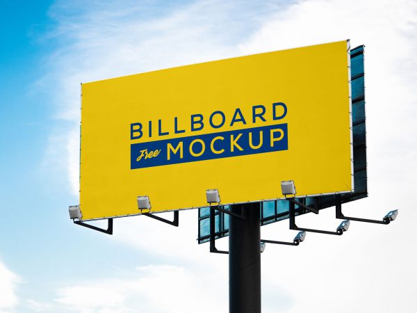 Free Outdoor Advertising Billboard Mockup PSD 2022 - Designbolts