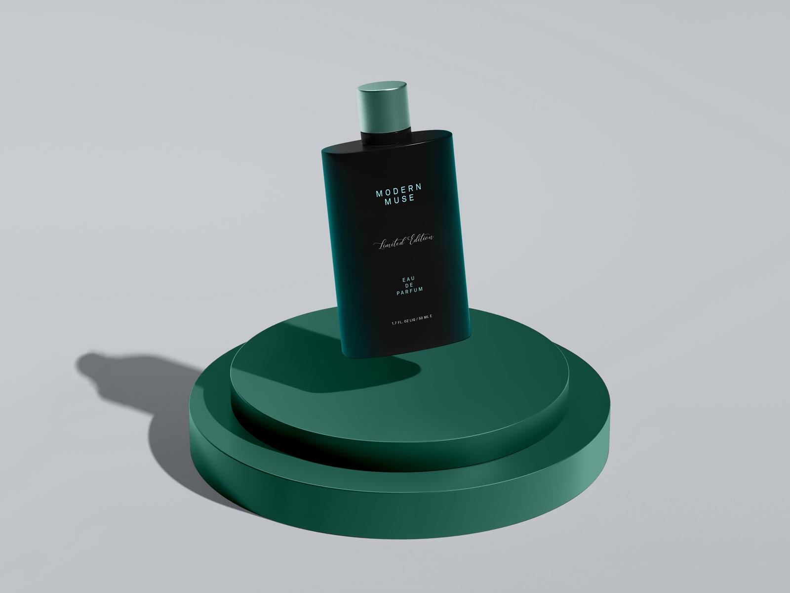 Free Floating Perfume Bottle Mockup PSD - Designbolts