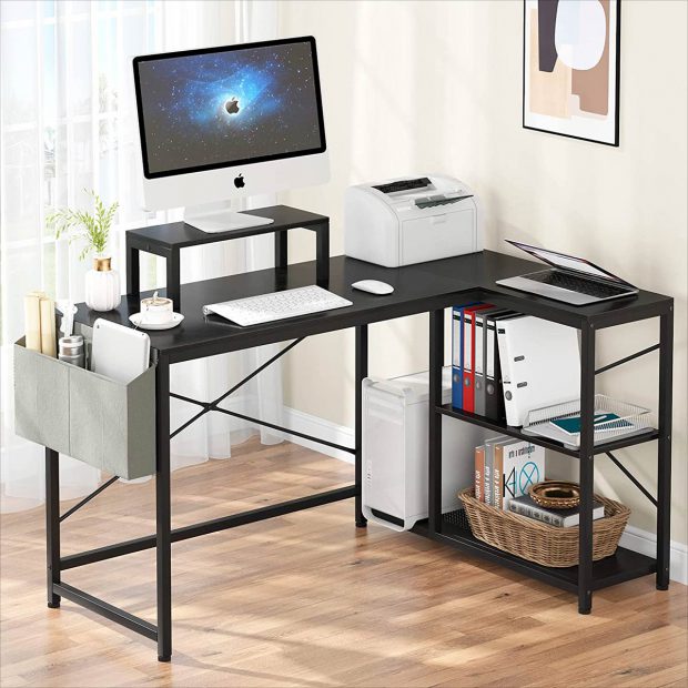 15+ Best L-Shaped Corner Computer Desks With Monitor Stand 2022 ...