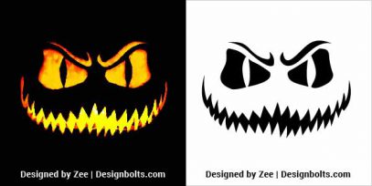 10 Free Scary Halloween Pumpkin Carving Stencils & Printable Templates ...