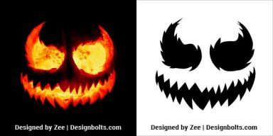 10 Free Scary Halloween Pumpkin Carving Stencils, Templates & Patterns ...