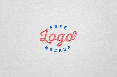 Free White Paper Colorful Logo Mockup PSD - Designbolts