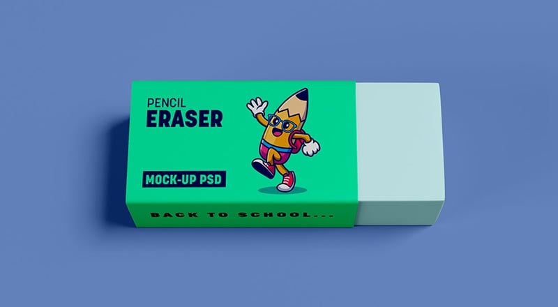 Free Pencil Eraser Mockup PSD - Designbolts