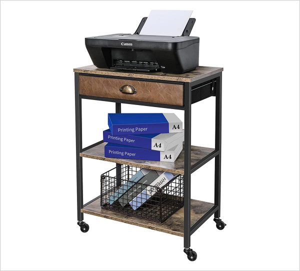 X Cosrack Deskside Mobile Printer Stand With Storage Drawer 600x542 