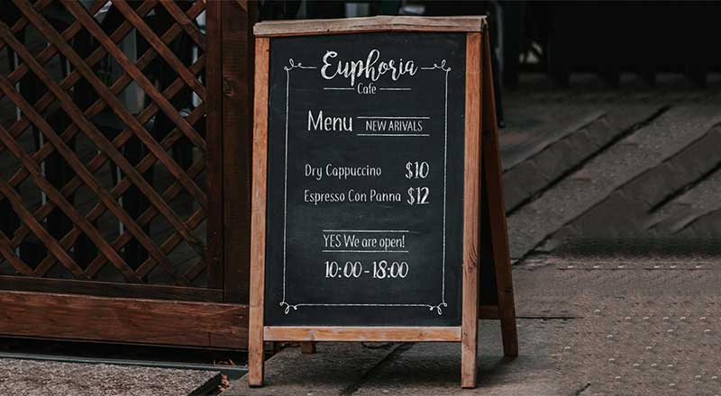 Free Wooden A-Stand Chalkboard Menu Mockup PSD - Designbolts