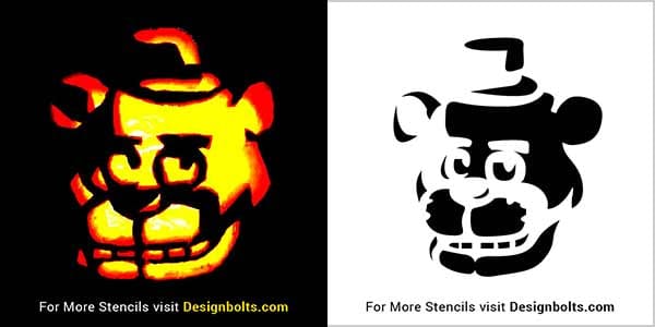 Freddy Pumpkin Stencil