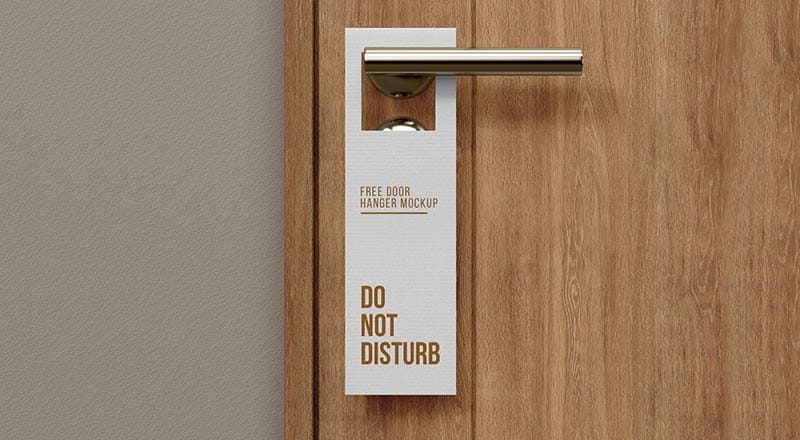 Free Door Hanger Mockup PSD - Designbolts