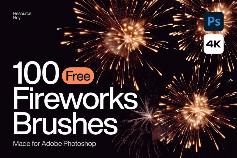 100 Fireworks Photoshop Brushes For New Year 2024 Designs Designbolts   Free Fireworks Photoshop Brushes 2024 813x542 